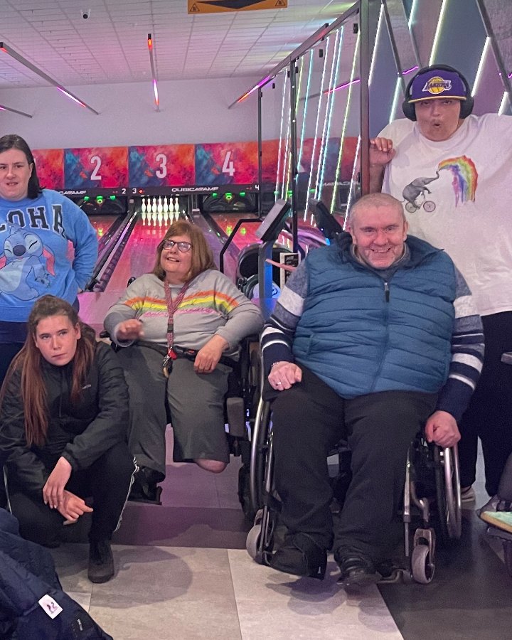 Members at the bowling event